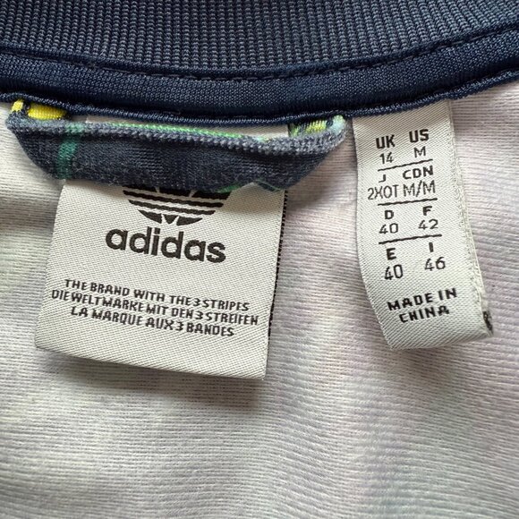 Adidas Size M Multicolor Blossom Of Life Floral Graphic Full Zip Track Jacket - Picture 10 of 15